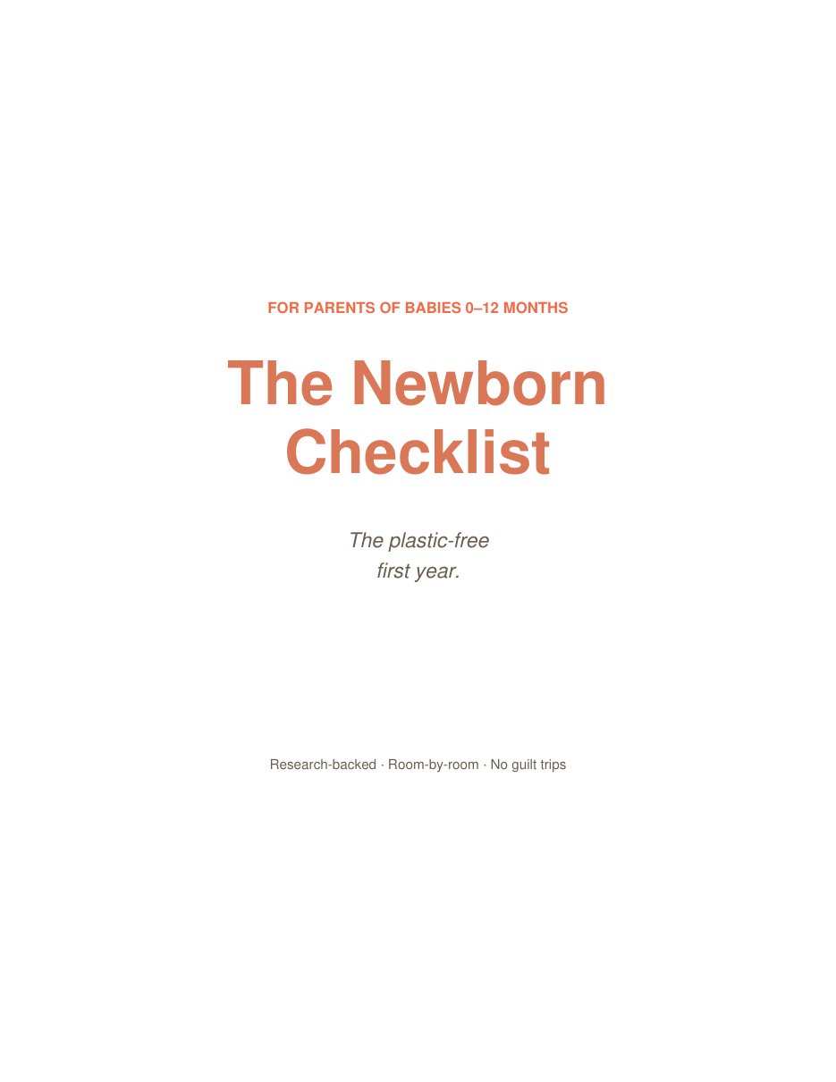 Newborn checklist cover